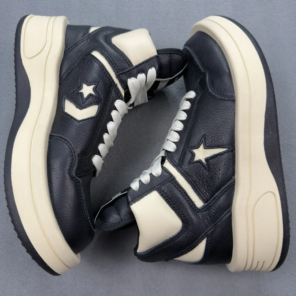 Converse Rick Owens DRKSHDW TURBOWPN Mid Black White Size 8 Womens A03945C